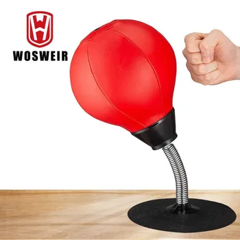 Настольный боксерский мяч WOSWEIR PU для снятия стресса, тренировки скорости боя, рефлекса, ударного мяча для Муай Тай, ММА, спортивного инвентаря