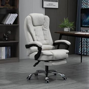 Офисные стулья из кожаной ткани Простой Офисный акцент Nordic Одноместный Игровой кресельный подъемник Поворотное компьютерное кресло Кресло с ленивой спинкой