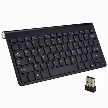 Клавиатура HMTX, мини-USB-клавиатура для ПК, ноутбука, телевизора, компьютера, Резиновые колпачки для клавиш, Эргономичная бесшумная клавиатура
