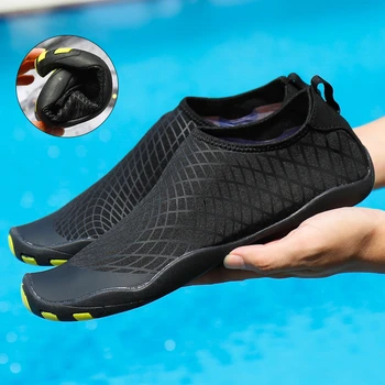 Мужская водная обувь, уличная болотная обувь, Быстросохнущая пляжная обувь, Дышащая обувь для любителей плавания, обувь для водной йоги, Серфинг, дайвинг