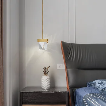 Итальянский минималистичный Подвесной светильник для прикроватной тумбочки в спальне Подвесной светильник из Скандинавского Хрусталя Лестница Проход Коридор Светодиодное освещение