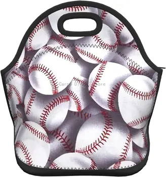 Бейсбольный ланч-бокс, Многоразовая сумка для ланча, сумка-тоут, изолированный ланч-бокс для женщин, мужчин, ланч-бокс для кемпинга, подарки, школа