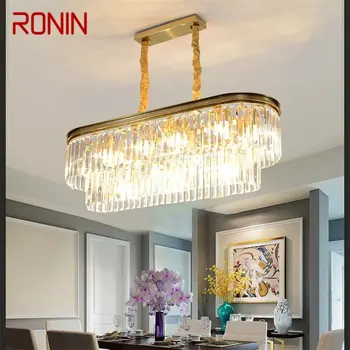 Люстра RONIN, Золотая Роскошная Овальная подвесная лампа, светодиодный светильник в постмодернистском стиле для дома, гостиной, столовой