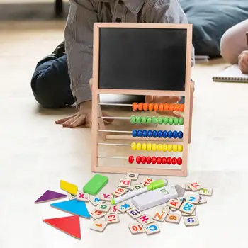 Обучающие игрушки по математике Кисти Доска для рисования мелом Счеты Подставка для расчетов Abacus для обучения дошкольному образованию детей раннего возраста