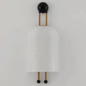 Японский стеклянный настенный светильник Современный минималистичный Фон для гостиной, настенный светильник Креативный Проход для спальни отеля, Декоративный светильник E27
