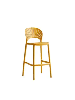 Скандинавский барный стул Современный Простой стул со спинкой Пластиковый Высокий табурет Барный стул Уличный Высокий стул Штабелируемый барный стул