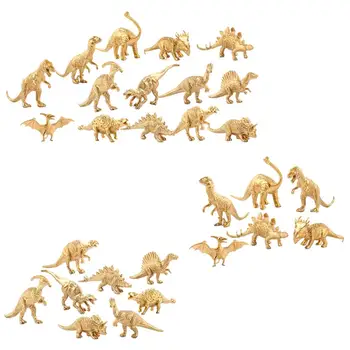 Золотая полая фигурка животного динозавра, возраст обучения 3 +