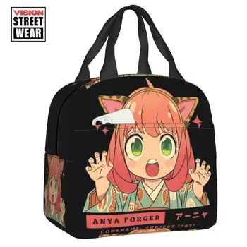 2023 Новая изготовленная на заказ сумка для ланча Anya Forger Spy X Family Anime Girl, сумка-холодильник для мужчин и женщин, термоизолированные ланч-боксы для учащихся школы