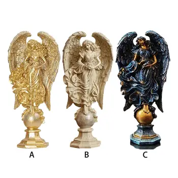 Фигурка Ангела из смолы 3D Скульптура Ангела Художественная статуя внутреннее и наружное украшение Украшения Произведения искусства